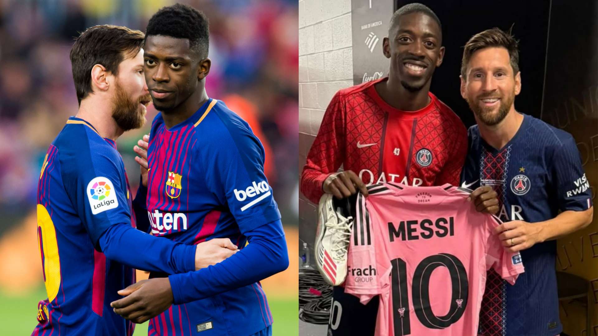 Dembele gets his hands on Messi’s ENTIRE Inter Miami kit